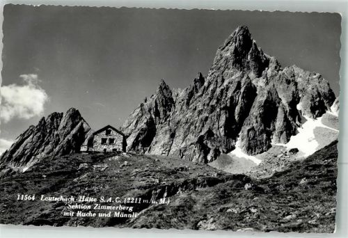 Leutschachhütte 1967 Foto AK Hüttenstempel