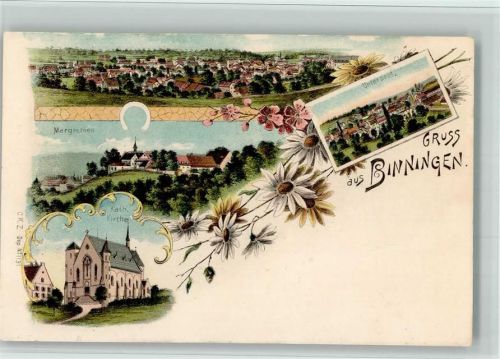 4102 Binningen 1902 BOAKC mit Margrethen Lithographie