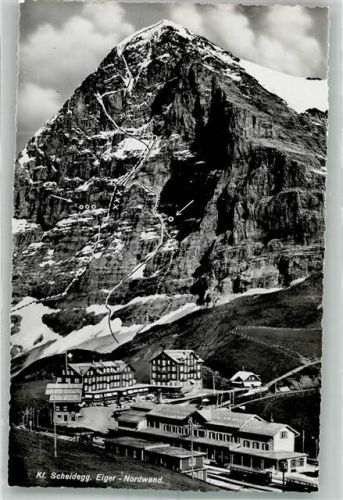 3823 Kleine Scheidegg 1943 Foto AK Bahnhof Eiger-Nordwand