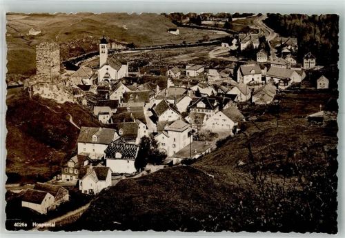 6493 Hospental Foto AK Kirche Burg Ruine
