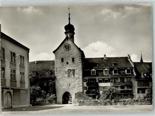 9220 Bischofszell 1958 Foto AK Feldpost Nachrichten KP. 31 Bogenturm