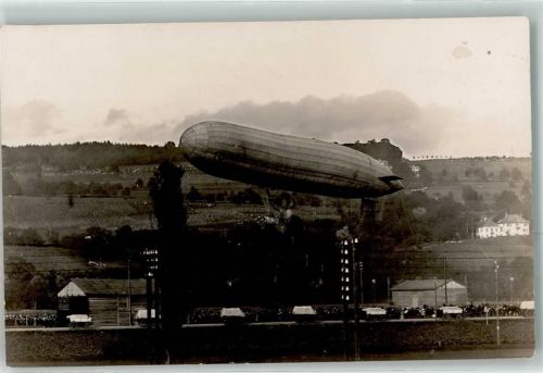 8600 Dübendorf Privatfoto AK Zeppelin Luftschiff Ort handschriftlich