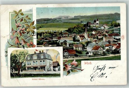 3076 Worb 1905 Gebrauchsspuren Hotel Bären