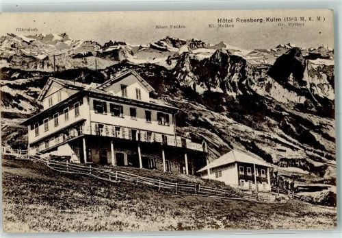 Wildspitz 1924 - Hotel Rossberg-Kulm Glärnisch Böser Faulen Kl. Mythen Gr. Mythen