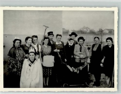 9545 Wängi 1946 Foto AK Karneval Ort handschriftlich