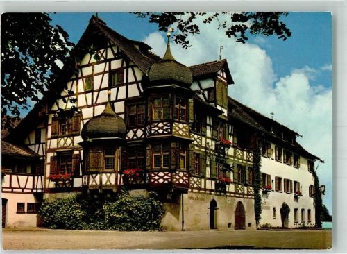 8274 Gottlieben Foto AK Hotel Drachenburg und Waaghaus