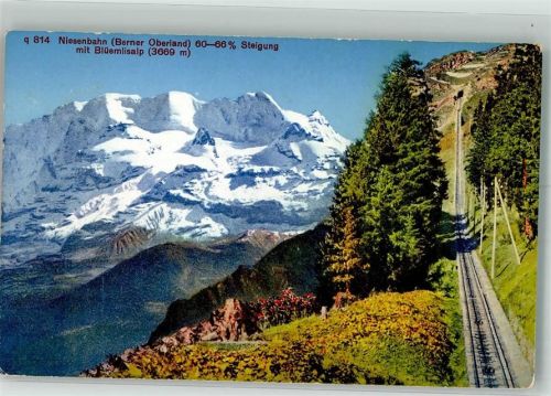 Niesen 1946 Foto AK Niesenbahn Blümlisalp