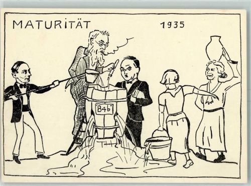 KEINE AK Maturität 1935 AK