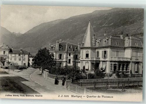1920 Martigny Gebrauchsspuren Quartier de Plaisance