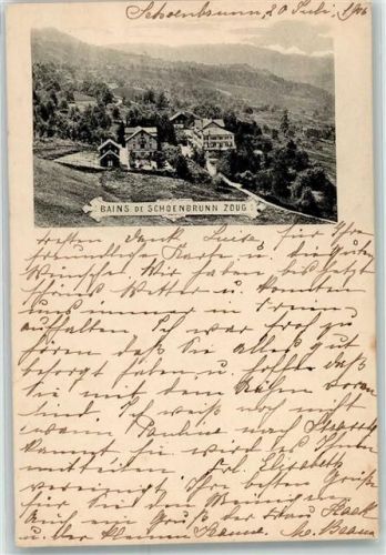 6313 Bad Schönbrunn Menzingen 1906