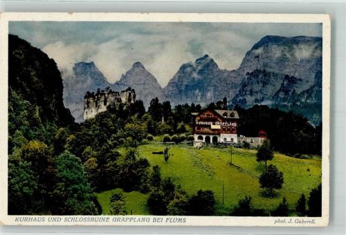 8890 Flums Foto AK Kurhaus Ruine Gräplang Foto Gaberell