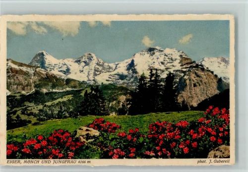 3801 Jungfraujoch - Eiger Mönch Jungfrauphot. J. Gaberell 1939