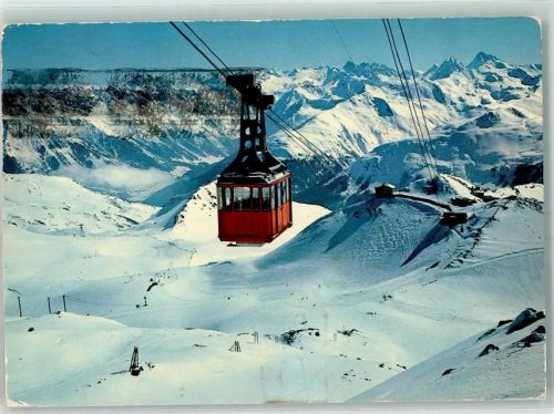 Weissfluh 1973 Winter Seilbahn Weissflugipfel Bahn