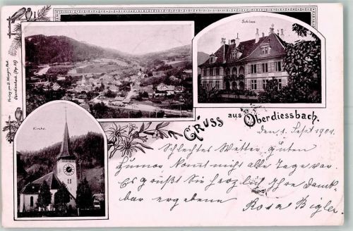 3672 Oberdiessbach 1901 - Schloss Kirche
