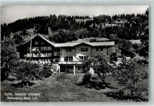 3764 Weissenburg 1953 Foto AK Hotel Pension Sternen Bergli