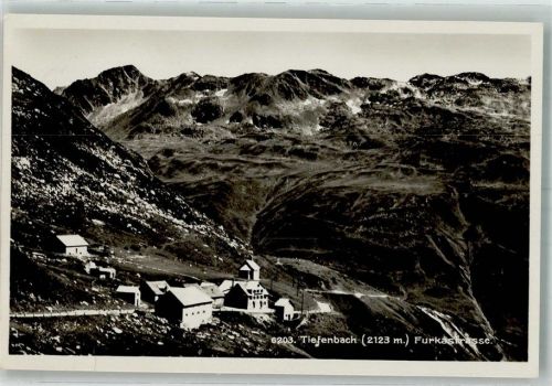 Tiefenbach Foto AK Furkastrasse