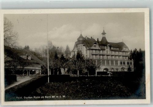Gurten Kulm 1930 Foto AK Hotel Gasthaus