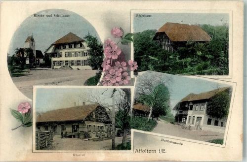 3416 Affoltern im Emmental 1911 Foto AK Schmiede Kirche Schulhaus Käserei