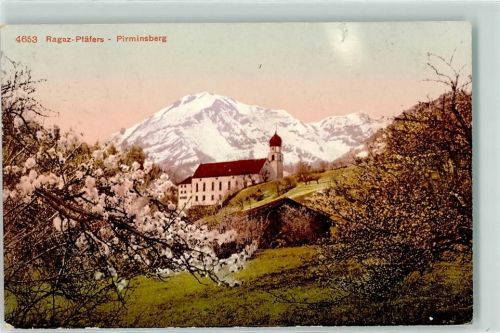 7312 Pfäfers 1911 - Kirche Pirminsberg