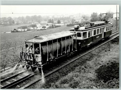 5610 Wohlen AG 1974 - Repro Unkrautvertilgungs Zug mit dem X 302 ex Sommerwagen 30.04.1974