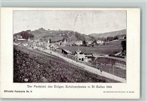 9000 St. Gallen S. Gallo - Offiz. Festkarte Nr. 11 - Schützenfest 1904 AK