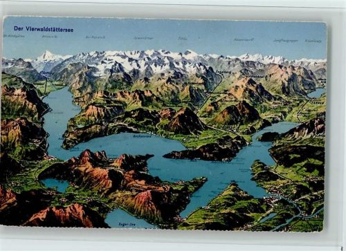 6440 Vierwaldstättersee - Festpostkarte Schmuckrahmen