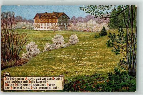 St Chrischona Gebrauchsspuren Zu den Bergen sign.