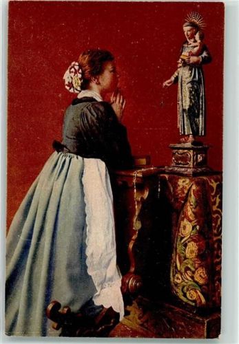 6390 Engelberg - Betendes Mädchen Marienstatue