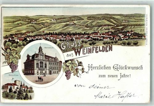 8570 Weinfelden - Rathaus Schloss Neujahrswünsche