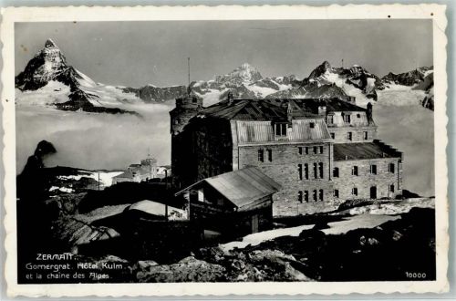 Gornergrat Foto AK Hotel Kulm Foto Perrochet