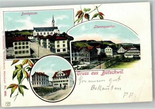 9606 Bütschwil 1900 Gebrauchsspuren Bankgasse Löwenquartier