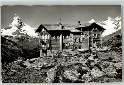 Fluhalp - Touristenhaus Matterhorn Dt Blanche Gabelhorn Hüttenstempel