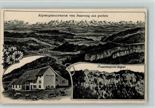 Passwang 1913 - Alpenpanorama vom Passweg aus gesehen, Wirtschaft