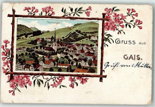 9056 Gais Gebrauchsspuren Lithographie