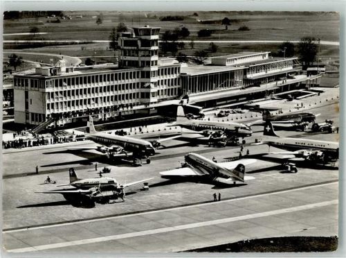 8302 Kloten 1954 Foto AK Verlag Photoglob FL 136 Propellermschinen Tower