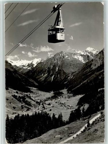 7250 Klosters - Luftsteilbahn Klosters-Gotschnagrat-Parsenn mit Silvrettagruppe