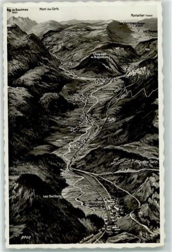 2105 Travers - Vogelschau Neuenburger Jura