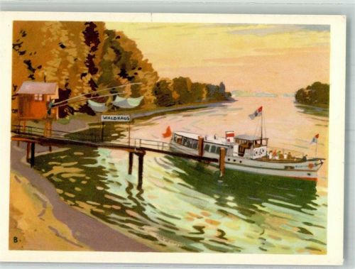 4127 Birsfelden Sonderstempel Station Waldhaus in der Hard Ausstellung 1950 Dampfschiff