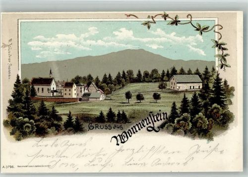 9052 Niederteufen 1902 Lithographie Kirche Wonnenstein