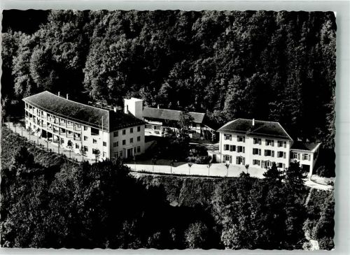 2117 La Côte-aux-Fées Foto AK Fliegeraufnahme Pavillon Hotel