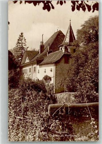 1268 Begnins 1924 Foto AK Schloss du Martheray