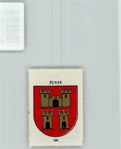 1254 Jussy - Vignette Wappen Kaffee Hag ca 1920-1940 Burg Turm