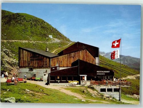 3984 Fiesch Foto AK Gasthaus Kuhboden Seilbahn zum Eggishorn Foto Emery