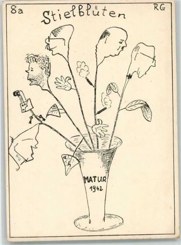 KEINE AK Stielblüten Matur 1942 8a RG