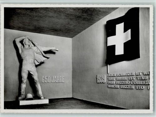 1939 Foto AK LA 76 Foto Gaberell - Landesausstellung 1939 -Wehrwille , sehr gute Erhaltung AK