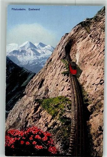 6010 Pilatus Kulm Foto AK Bergbahn Pilatusbahn Eselwand
