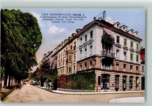 8000 Zürich - Cafe Gessner-Allee Schützengasse 32