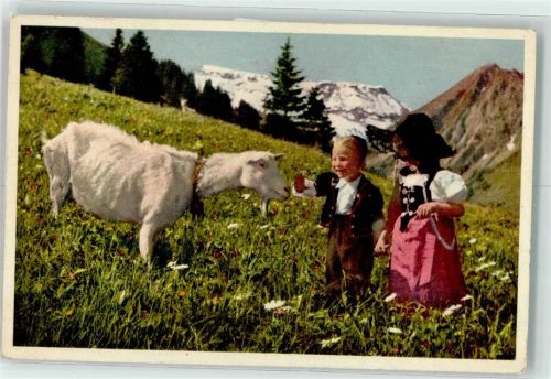 Foto AK Ziege Kinder E.Gyger Nr.17664