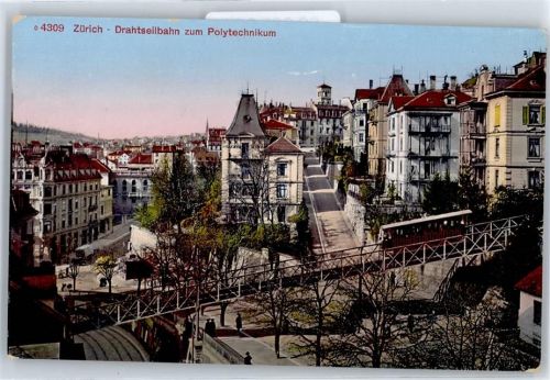 8000 Zürich - Drahtseilbahn zum Polytechnikum