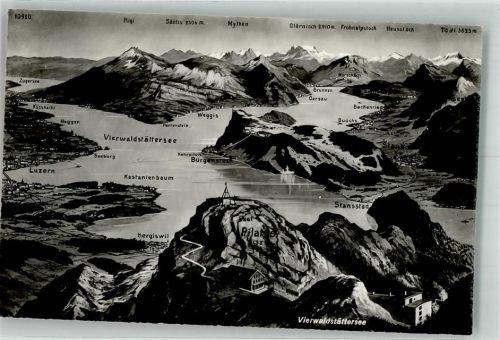 6362 Stansstad - Vogelschau Vierwaldstättersee